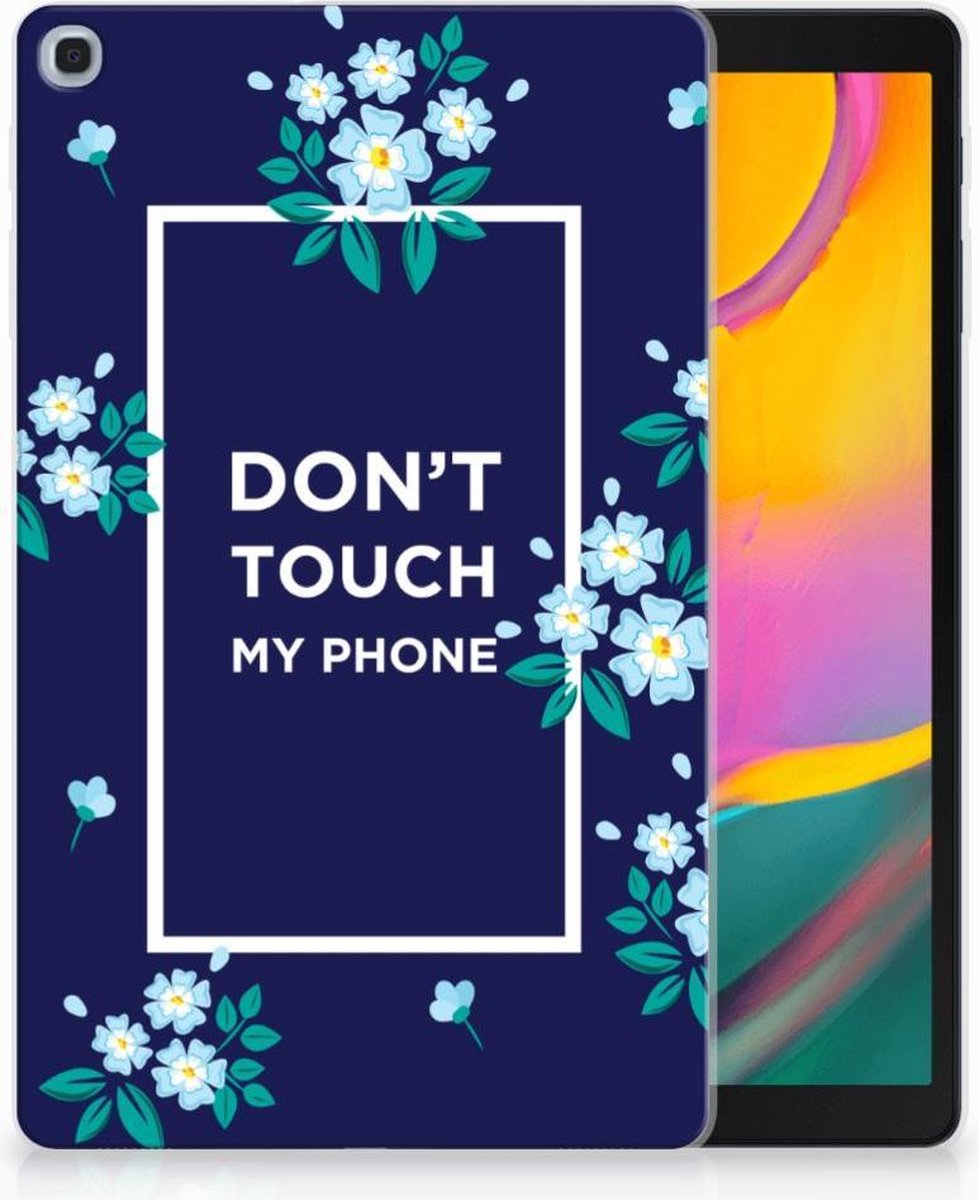 Samsung Galaxy Tab A 10.1 (2019) Print Case Flowers Blue DTMP