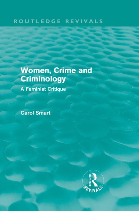 Women, Crime and Criminology (Routledge Revivals) - cover