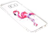 Flamingo hoesje siliconen Geschikt voor Samsung Galaxy S8 Plus
