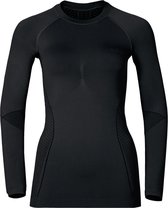 Odlo Evolution Warm - Sportshirt - Dames - Zwart- Odlo Graphite Grey - Maat XS