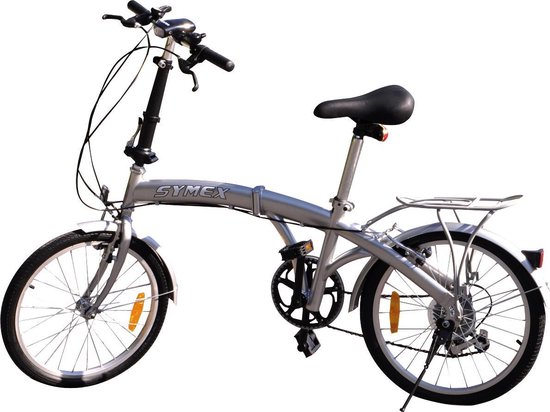 Plooibare fiets 16'' staal model SHIMANO snelheden - Full accessoires | bol.com