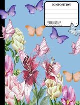 Butterflies College Ruled Composition Notebook