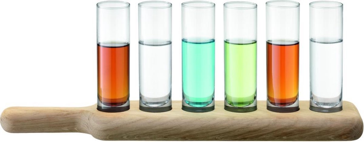 L.s.a. Vodkaglazenset Paddle 80 Ml Glas Transparant 7-delig