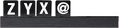 3x Securit letterplank inclusief letters en nummers, zwart