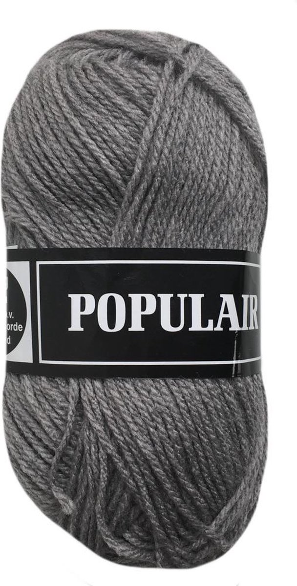 Beijer BV Populair acryl garen - midden grijs (54) - naald 3,5 a 4 - 1 bol