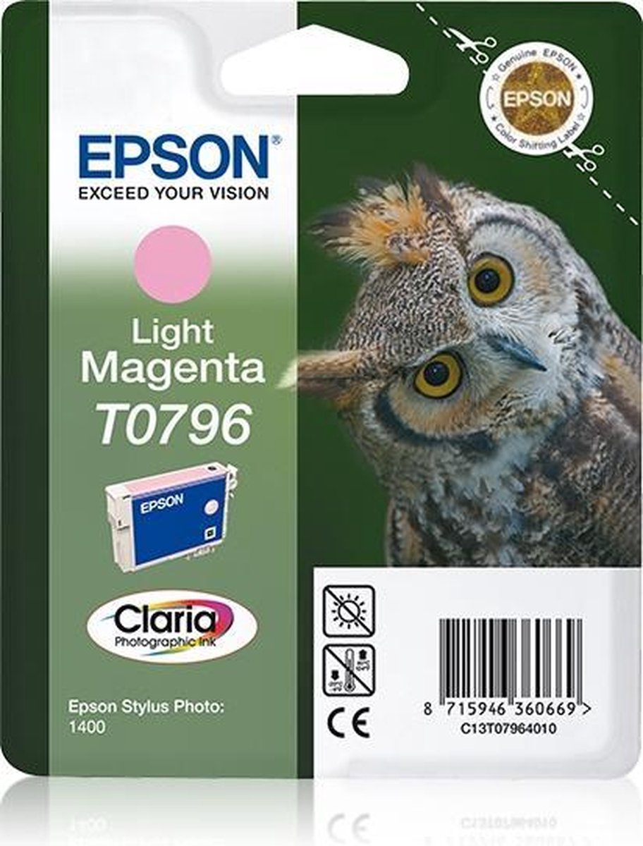 EPSON T0796 inktcartridge licht magenta standard capacity 11ml 1-pack RF-AM blister