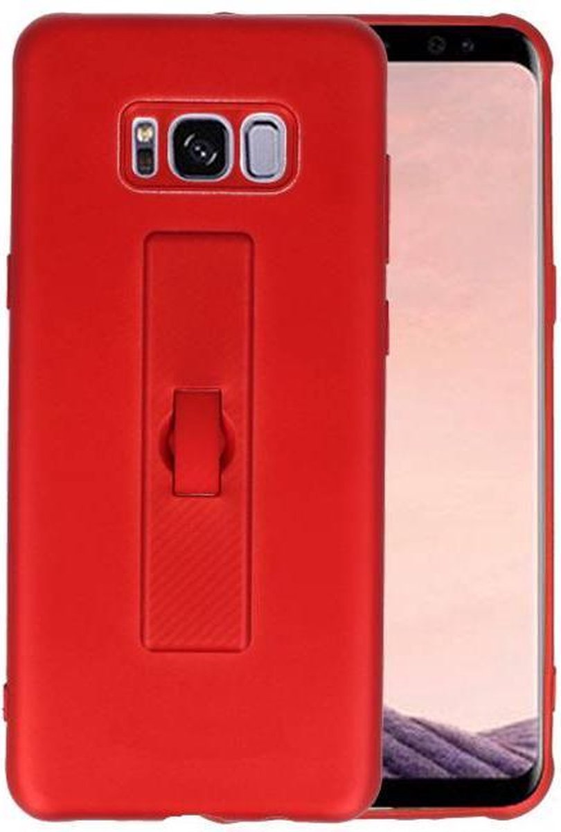 Carbon series hoesje - Backcover Geschikt voor Galaxy S8 Plus Rood