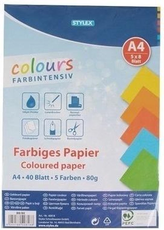 Gekleurd Papier A4 100 vellen 80 gsm online kopen Gekleurd Papier A4 100 vellen 80 gsm online kopen