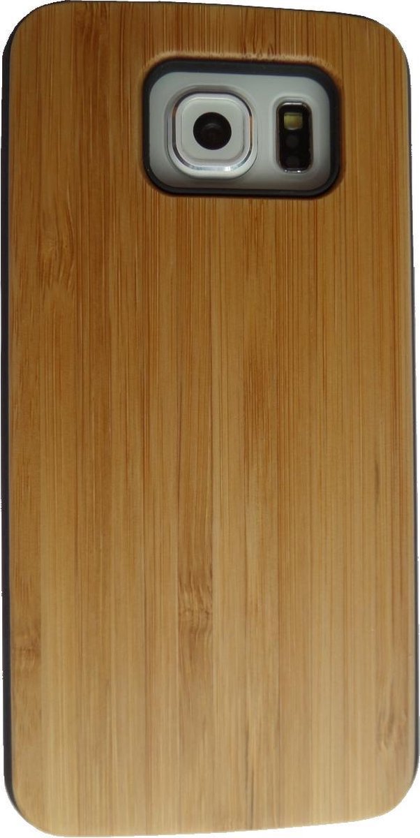 Samsung Galaxy S6 Edge hoesje met bamboe houten achterkant