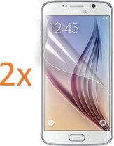 2x Screenprotector voor Samsung Galaxy S6 - Glas PET Folie Screenprotector Transparant 0.2mm 9H (Full Screen Protector) - (Two Pack / Duo-Pack)
