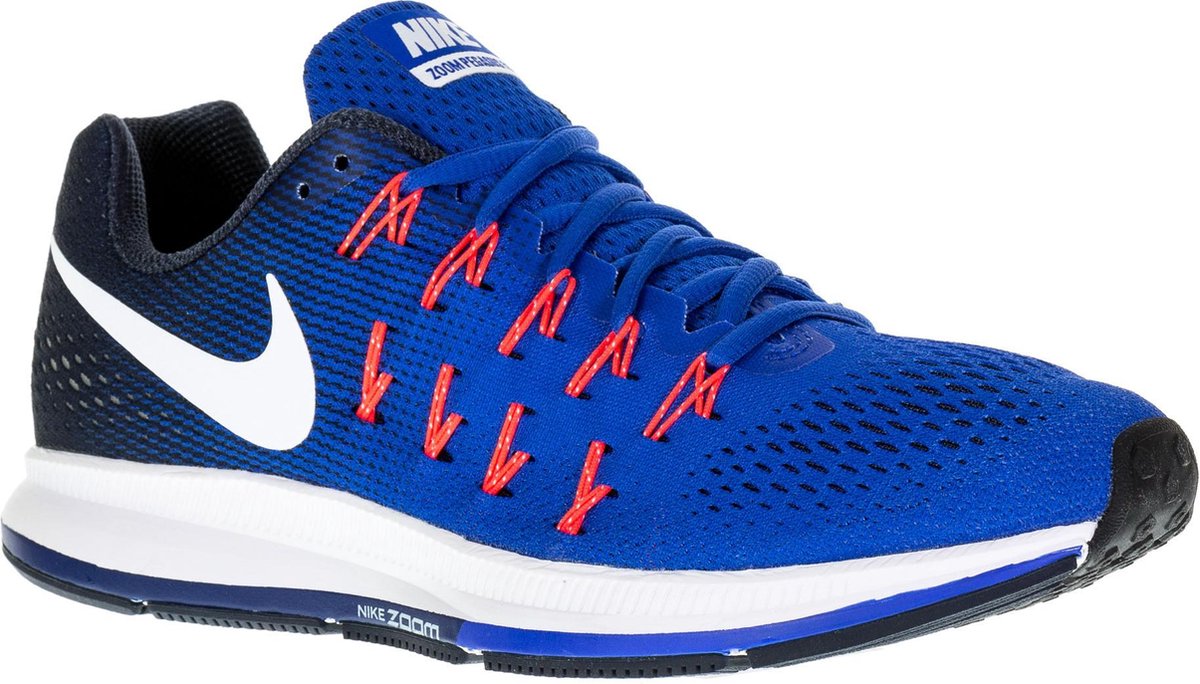 Nike Air Zoom Pegasus 33 Loopschoenen Maat 41 Mannen blauw wit bol