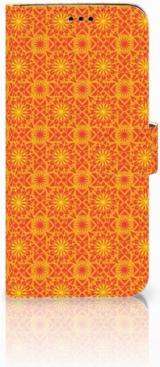 Book Case voor Samsung Galaxy S9 Plus Telefoon Hoesje Batik Oranje