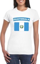 T-shirt met Guatemalaanse vlag wit dames XL