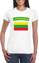 T-shirt met Litouwse vlag wit dames M