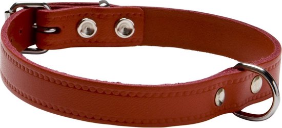 Foto: Adori halsband leer met print rood hondenhalsband 45x1 8 cm