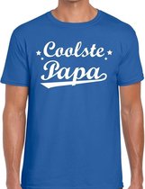 Coolste papa cadeau t-shirt blauw voor heren L