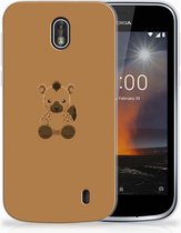 TPU Bumper Silicone Étui Housse pour Nokia 1 Coque Téléphone Bébé Hyène