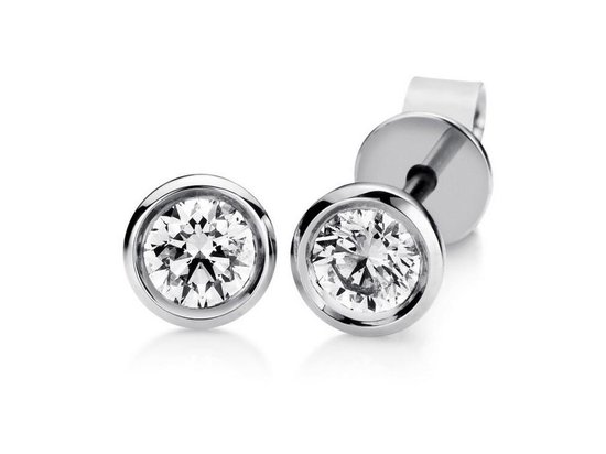 Oorstekers met diamanten oorbellen - 18K 750 / -Goud - 0.25 ct. | bol.com