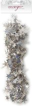 Kerstslinger sterren zilver 3,5 x 750cm - Guirlande folie lametta - Zilveren kerstboom versieringen