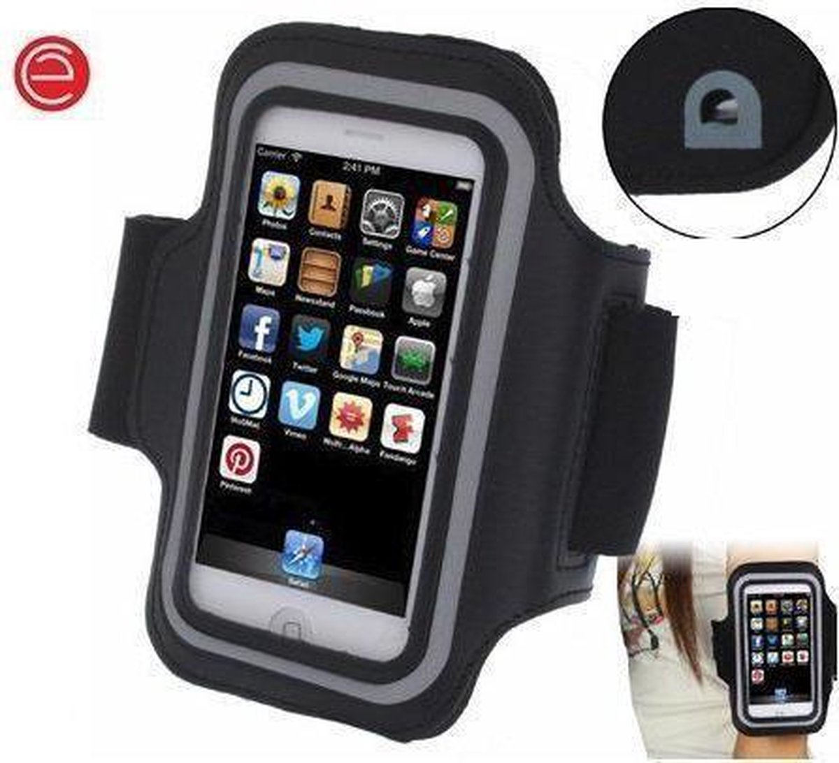 Sport Armband / Sportband beschermcase voor iPhone 5 & 5C & 5S (zwart)