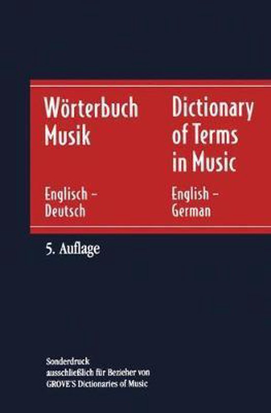 Wörterbuch Musik / Dictionary of Terms in Music 9783476994936 Horst
