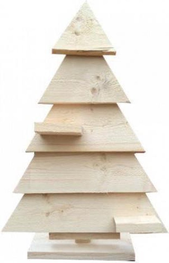 Monetair Bridge pier halsband Steigerhoutdesign Houten Kerstboom - 95 cm - Kant en klaar geleverd, geen  bouwpakket! | bol.com