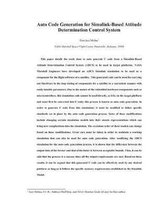 Auto Code Generation for Simulink-Based Attitude Determination Control System