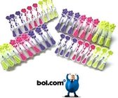 Wasknijpers - 3 kleuren -  softgrip - 36 Stuks