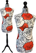 Modern flower paspop met zwarte sparkling driepoot 40/42