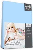 Bed-fashion jersey hoeslaken Bleu - 160 x 210 cm - Bleu