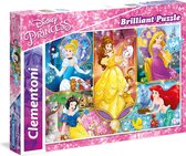 Clementoni Legpuzzel - Briljant puzzel - Disney Princesses - 104 stukjes, puzzel kinderen