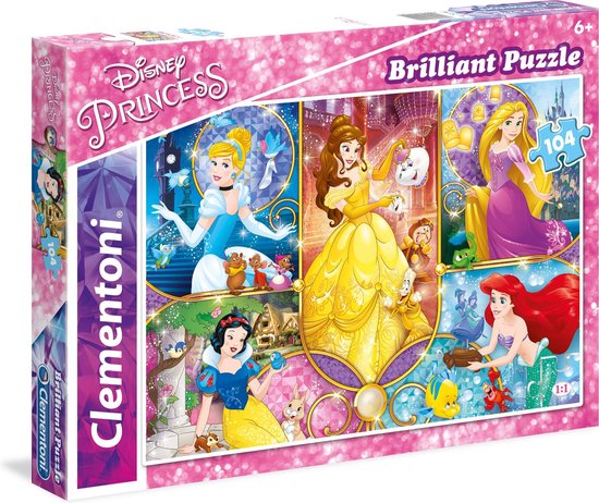 Clementoni Legpuzzel - Briljant puzzel - Disney Princesses - 104 ...