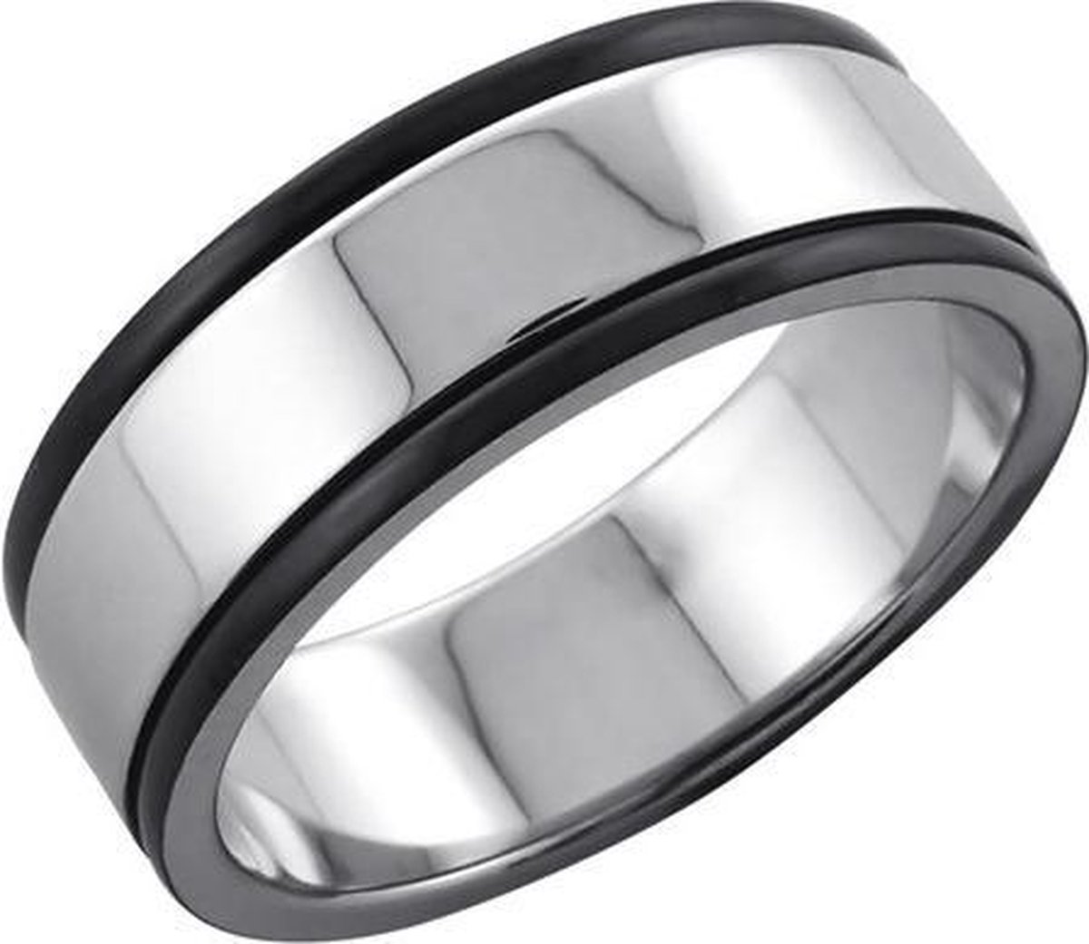 Amanto Ring Ave - 316L Staal - 8 mm - Maat 63 - 20