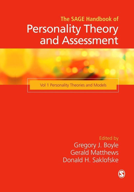 The SAGE Handbook of Personality Theory and Assessment - cover