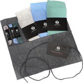 Owen Smith Style Kit – 3 paar Herensokken met Veters, blauw mint grijs, maat 43-46 veterlengte 75cm