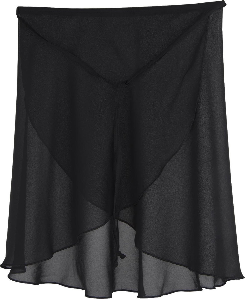 Balletrokje Wikkelrok R3050 dans sport fitness gymnastiek zwart maat L/XL