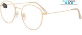 Icon Eyewear SFG018 DEPP BlueShields Leesbril +2.00 - Goudkleurig - Metaal