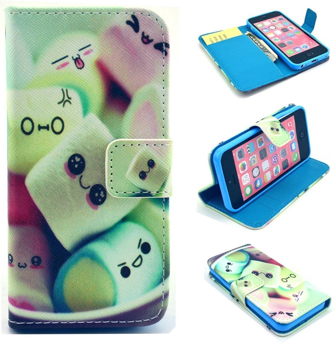 iCarer Candy print wallet case hoesje Geschikt voor: iPhone 7
