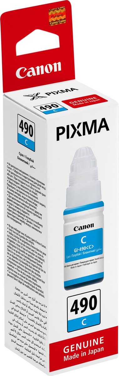 Canon GI-490C cyaan inktfles (origineel)