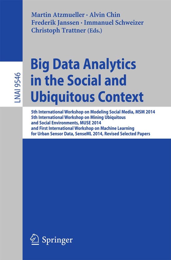 Lecture Notes in Computer Science 9546 - Big Data Analytics  ... - cover