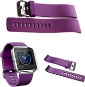 TPU Siliconen armband voor Fitbit Blaze - Kleur - Paars, Maat - L (Large)