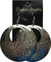 Fako Bijoux® - Oorbellen - Metaal - Ring Open - 60mm - Zilverkleurig