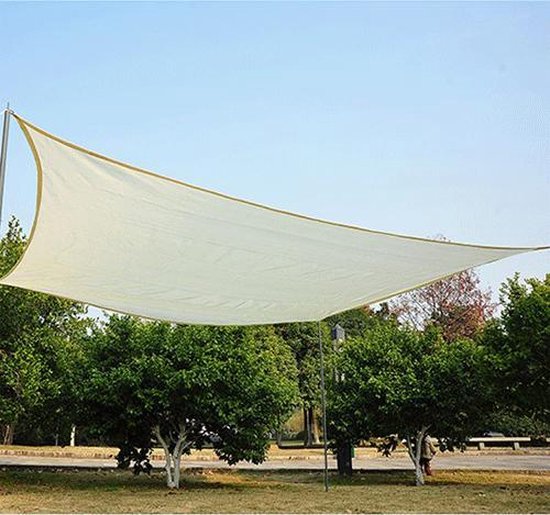 Schaduwdoek vierkant 3 x 3 meter 'zandkleur Schaduwdoek vierkant 3 x 3 meter 'zandkleur