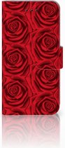 Wallet Case Geschikt voor iPhoneXs | X Red Roses