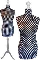 Black and white paspop met witte sparkling driepoot  40/42