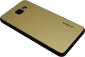 Platina Hard Back Cover Case voor Samsung Galaxy A3 2017 A320 - Carbon Print - Goud