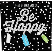 Depesche - Glamour wenskaart met de tekst "Be Happy" - mot. 011