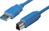 shiverpeaks 1m USB A - USB B USB-kabel USB 3.2 Gen 1 (3.1 Gen 1) Blauw