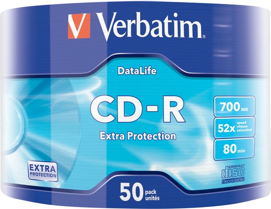 Verbatim Cd-R Dvd-R Voor Computerschijf 700Mb Extra Beveiliging 50 Stuks — afbeelding 4
