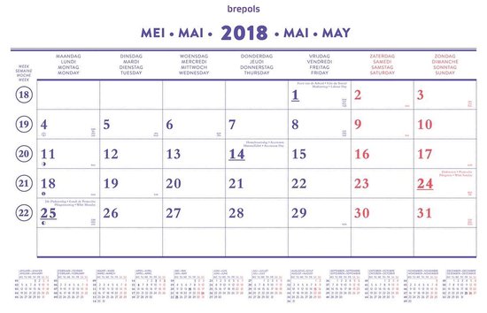 niveau verzending Postcode 12x Brepols maandkalender, 2018 | bol.com